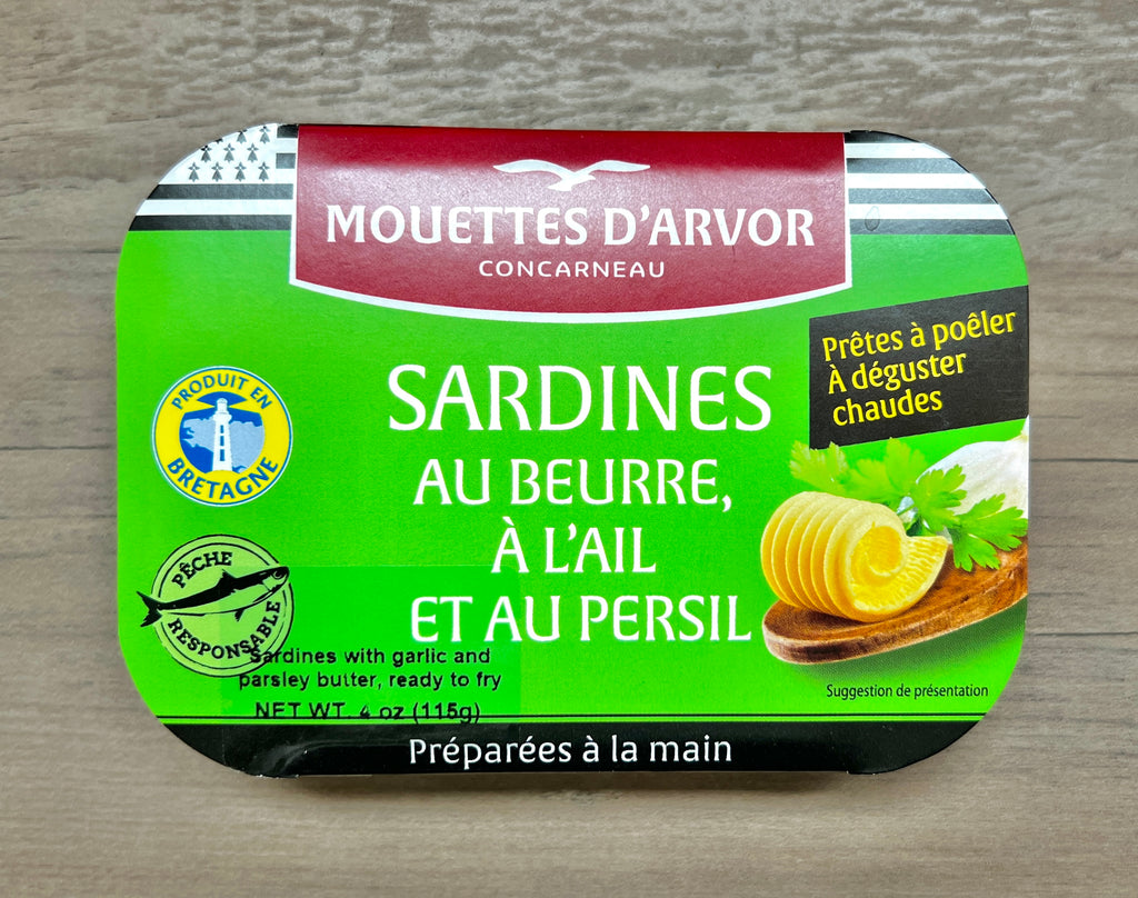 French Sardines with Butter, Garlic & Parsley